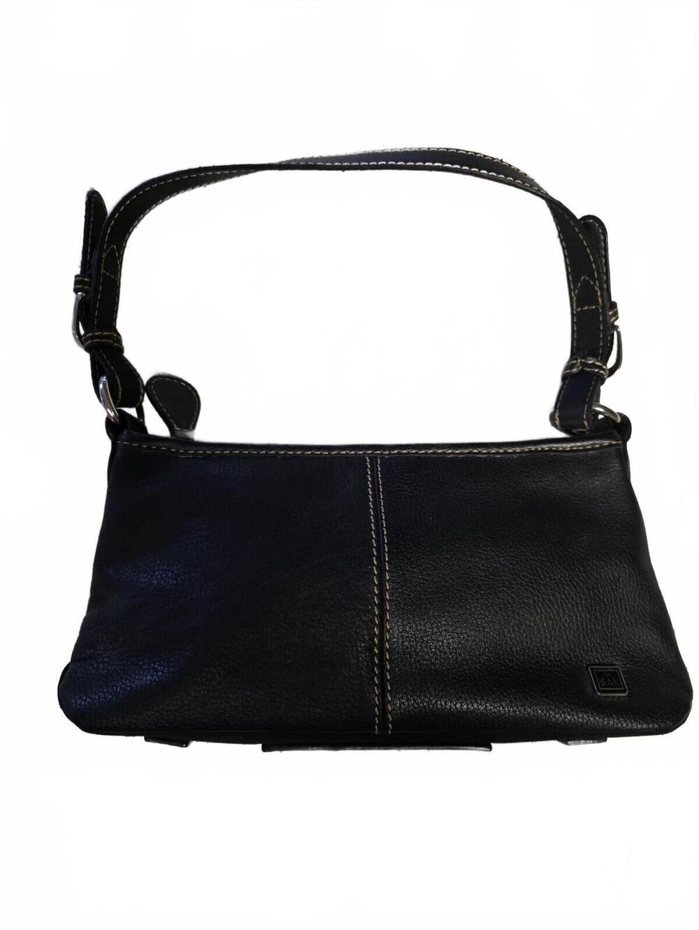 Vintage The Sak Black Pebbled Leather Demi Shoulder Bag in Excellent Condition